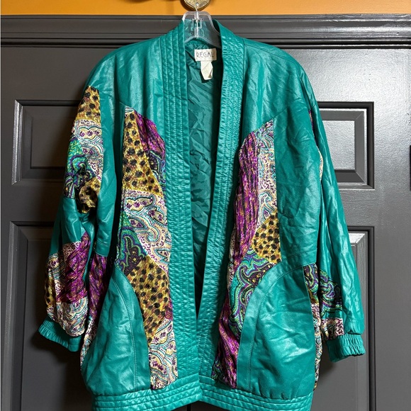 Jackets & Blazers - Teal Multicolor Women's Jacket